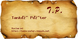 Tankó Péter névjegykártya
